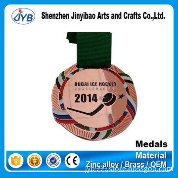 custom metal sports awards medals with ribbon